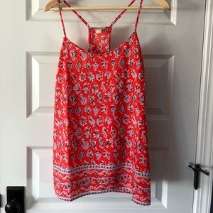 J Crew printed strappy top
